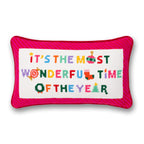 Most Wonderful Time Needlepoint Pillow