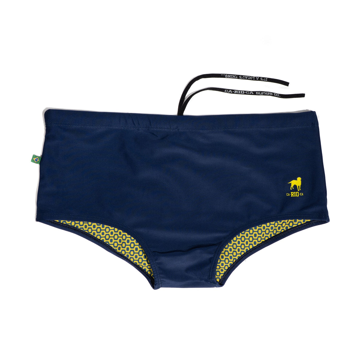 Traditional Square Solids Cut Sunga - Male Bathing Suit