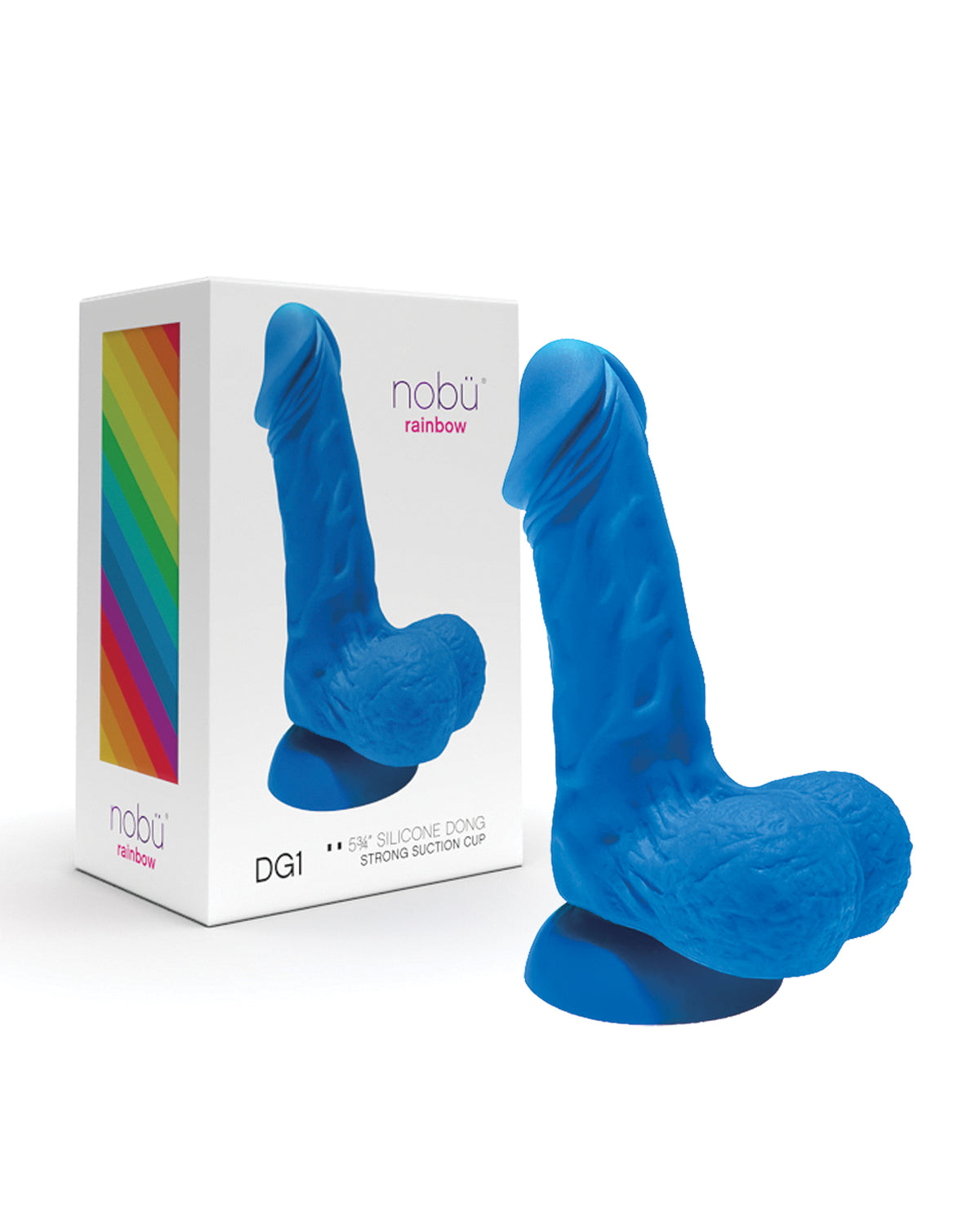 Nobu Rainbows DG1 Silicone Dong - Blue