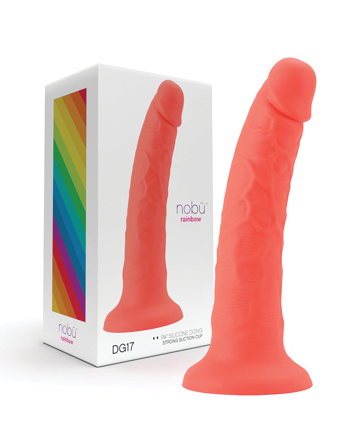 Nobu Rainbows DG17 Silicone Dong - Coral