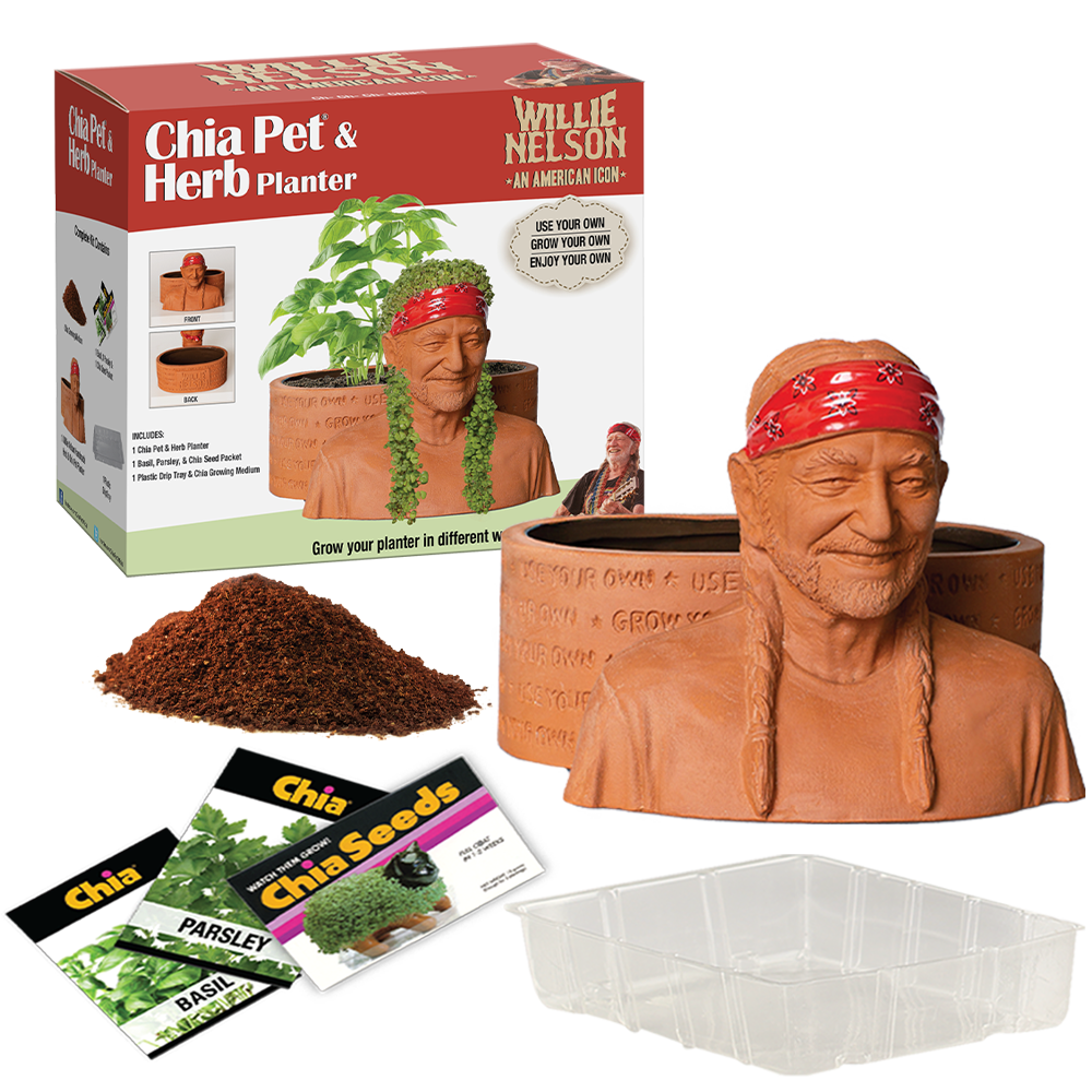 WILLIE NELSON CHIA PET HERB PLANTER