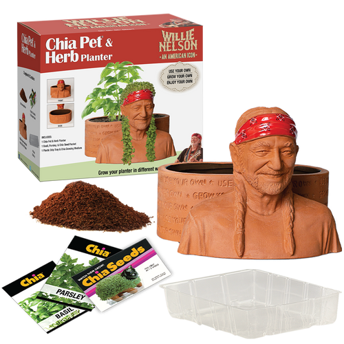 WILLIE NELSON CHIA PET HERB PLANTER