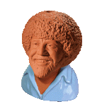 BOB ROSS CHIA PET (BLUE SHIRT)