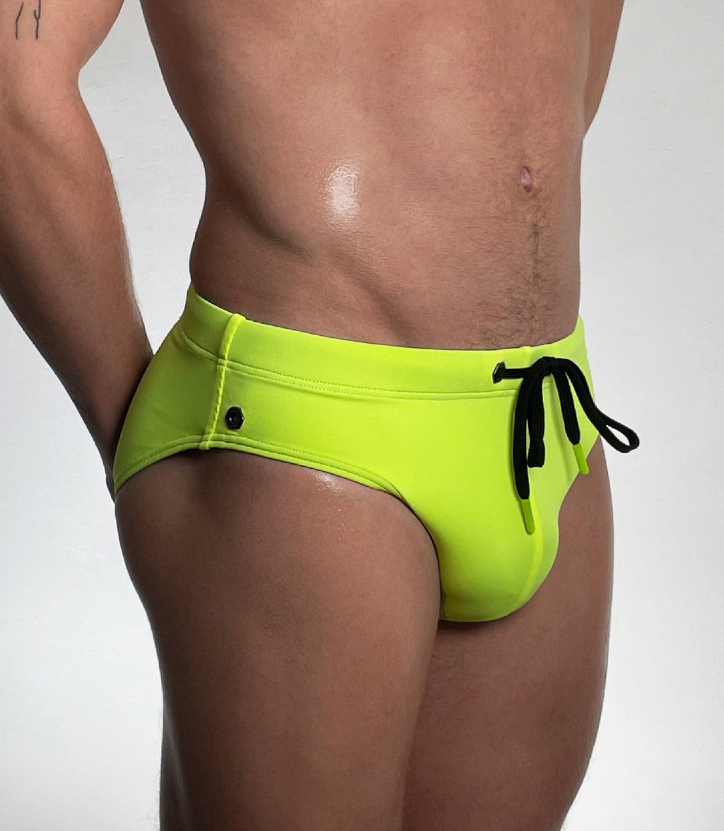 Modern Classic Swim Brief - Neon Yellow