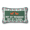 Not My Reindeer Needlepoint Pillow