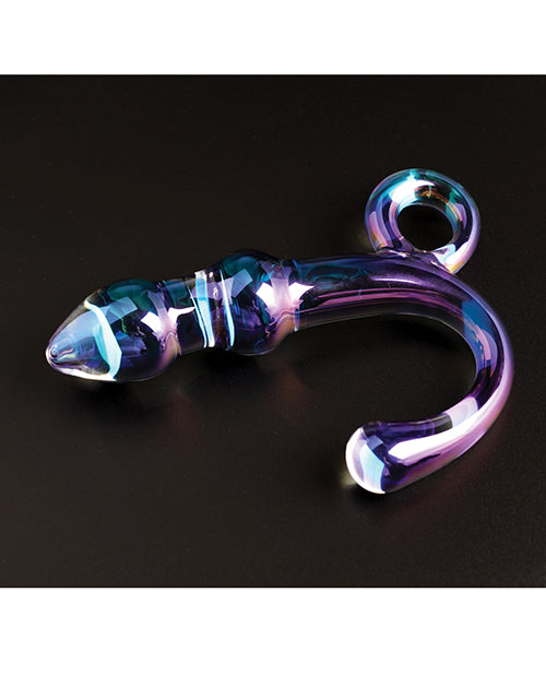 Cristal Orchid Pulse Glass Dildo with Removable Bullet Vibe - Purple