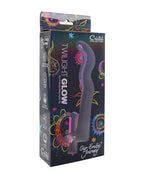 Cristal Twilight Glow Glass Vibrator with Clitoral Stimulator