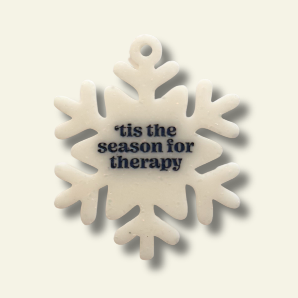Tis The Season for Therapy Funny Christmas Ornament