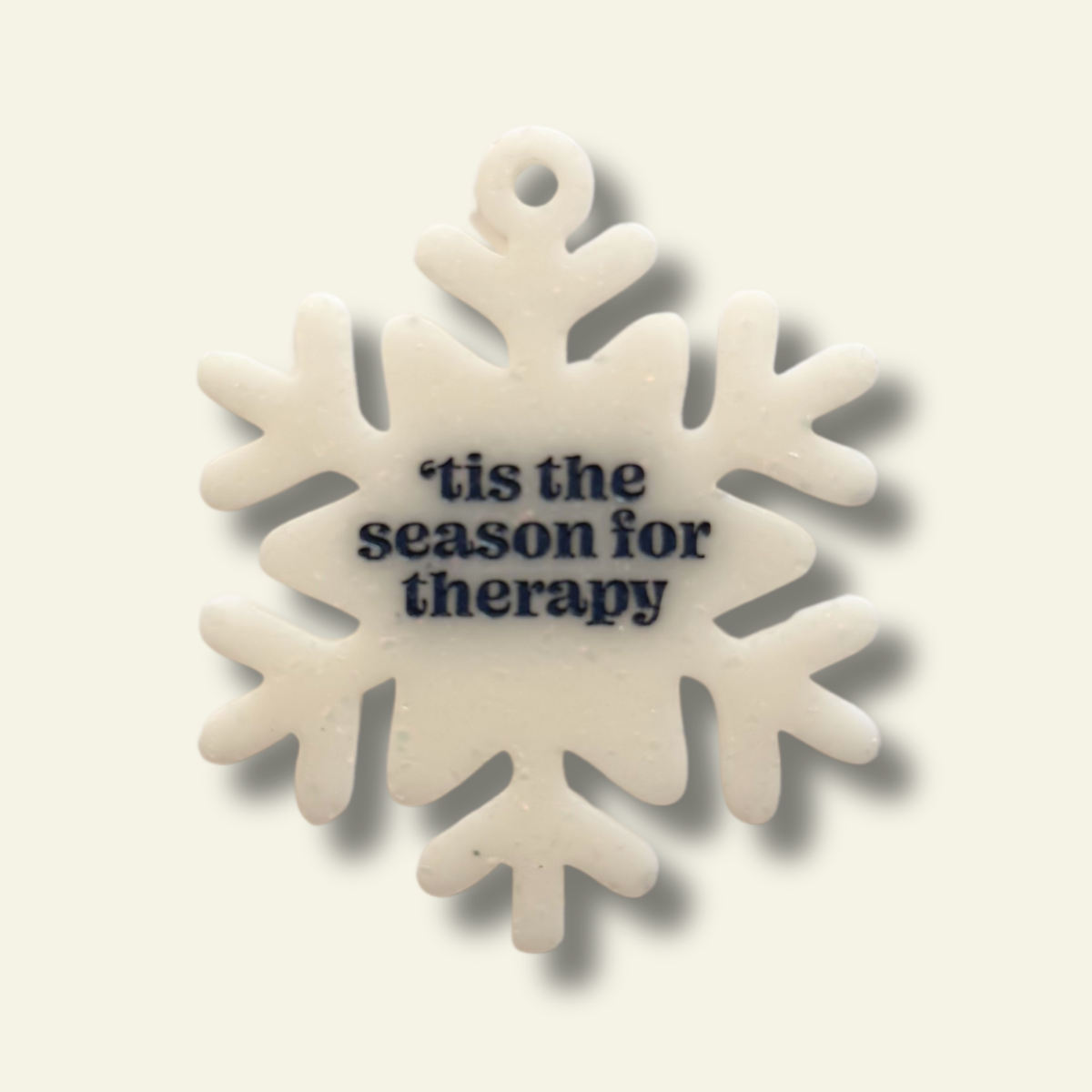 Tis The Season for Therapy Funny Christmas Ornament