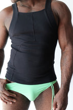K.INGSLEY BANDED DANI TANK BLACK