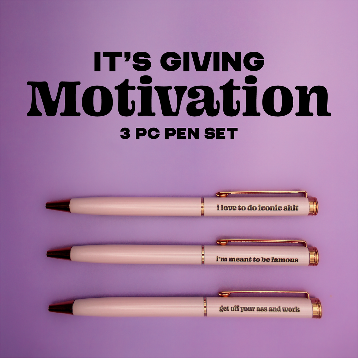Motivation to be Rich & Famous Pen Set