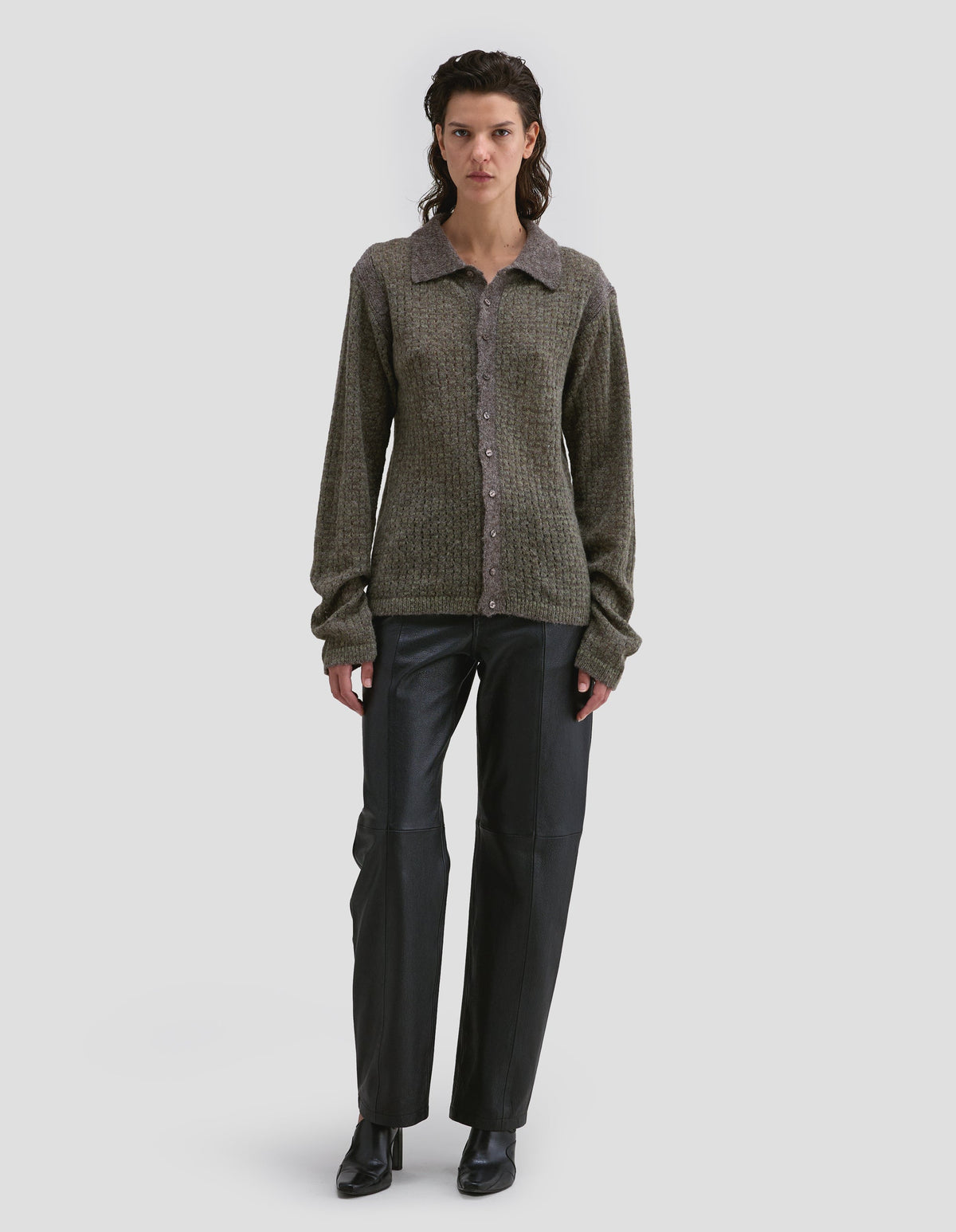 Eckhaus Latta Grid Buttondown Fern