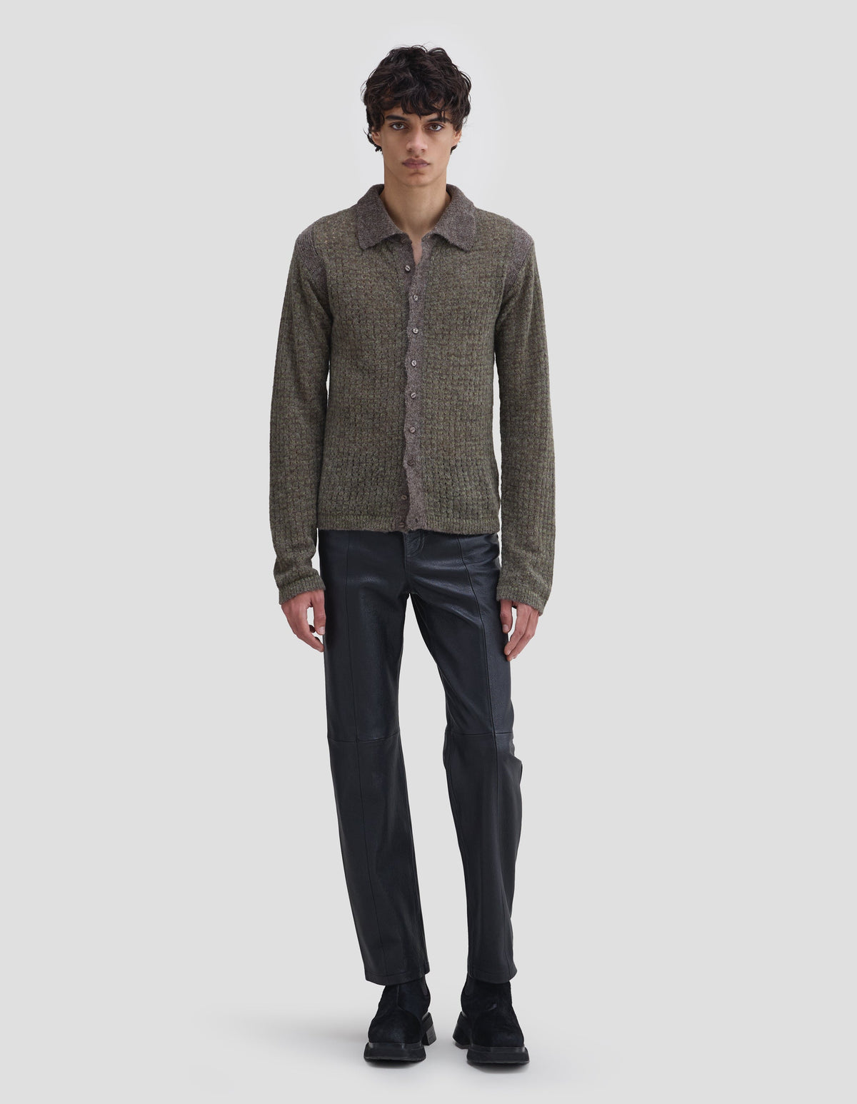Eckhaus Latta Grid Buttondown Fern