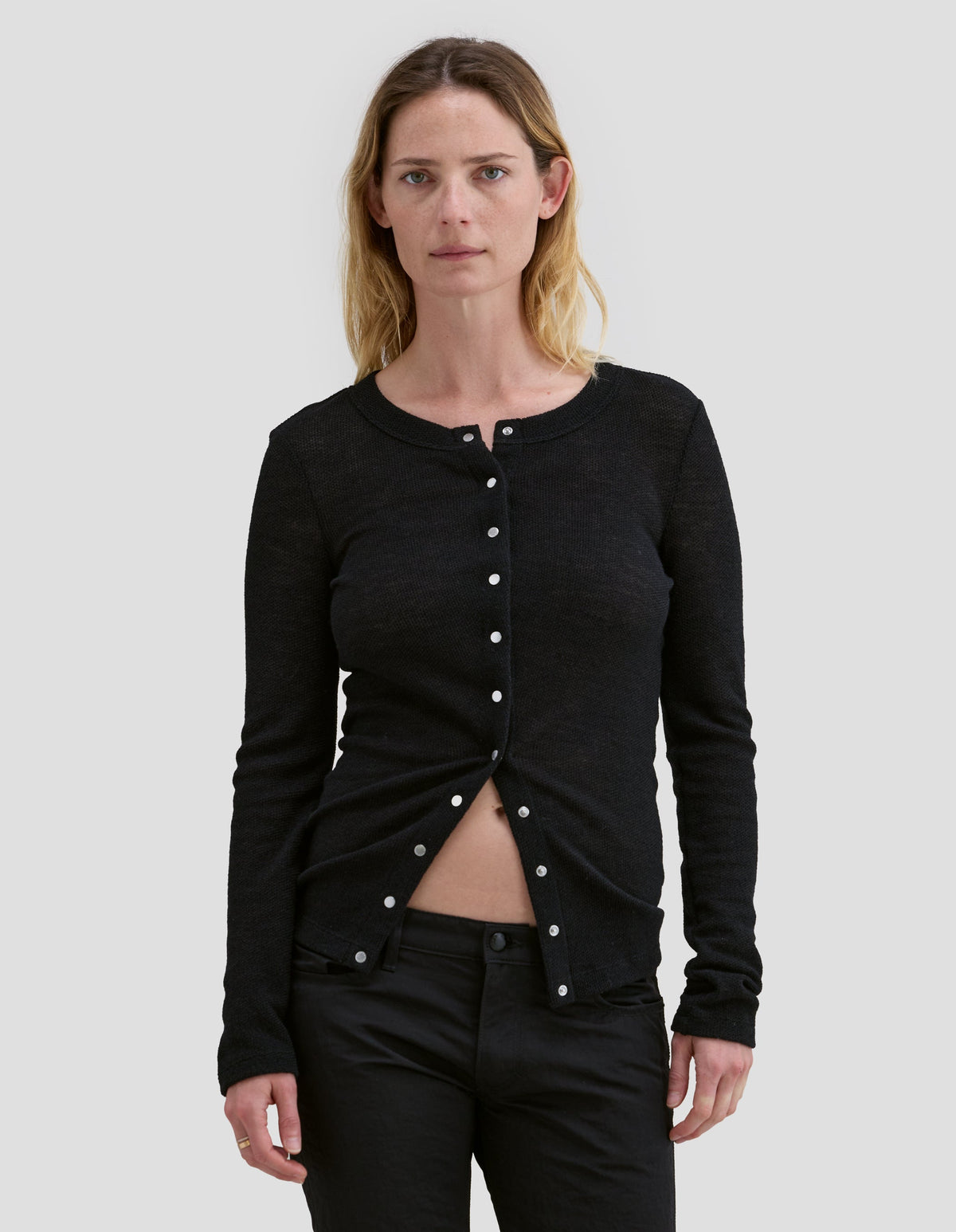 Eckhaus Latta Scrunch Cardigan Black