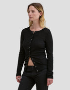 Eckhaus Latta Scrunch Cardigan Black