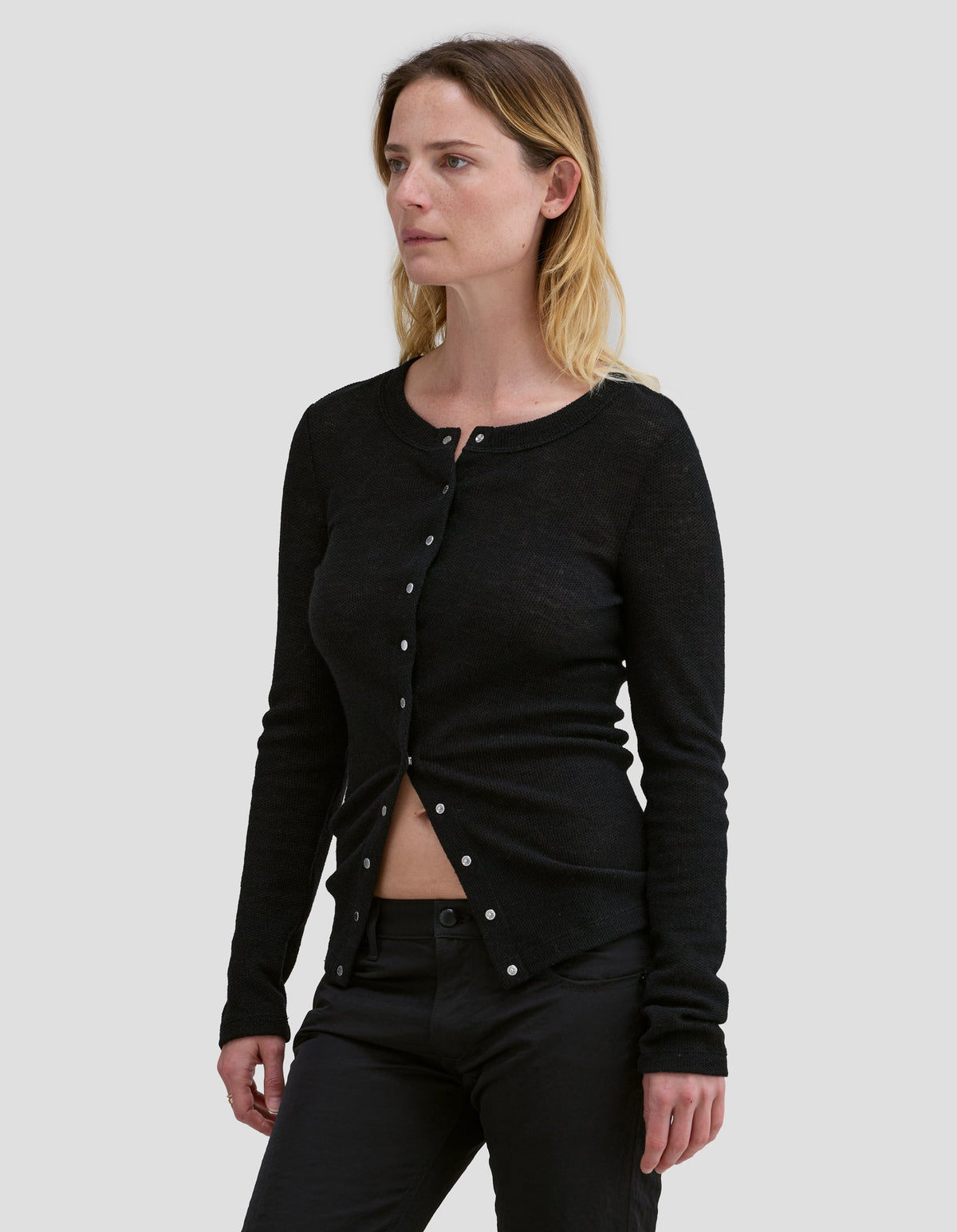 Eckhaus Latta Scrunch Cardigan Black