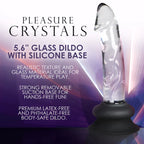 Pleasure Crystals 5.6" Glass Dildo W/ Silicone Base