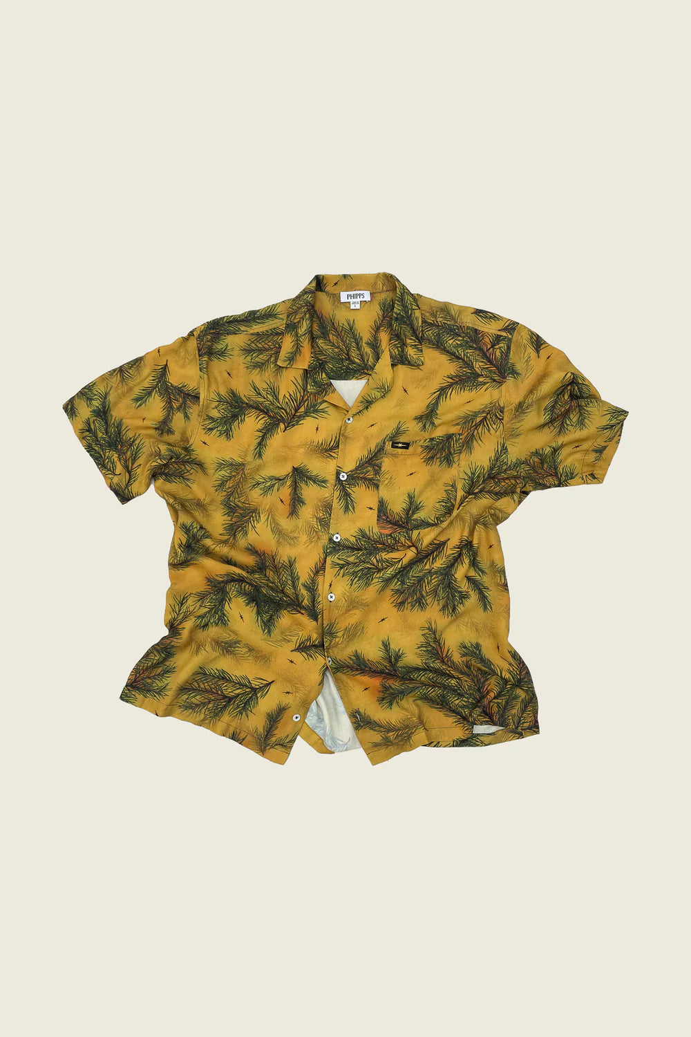 PHIPPS OVERSIZED BOWLING SHIRT GOLDEN PINES