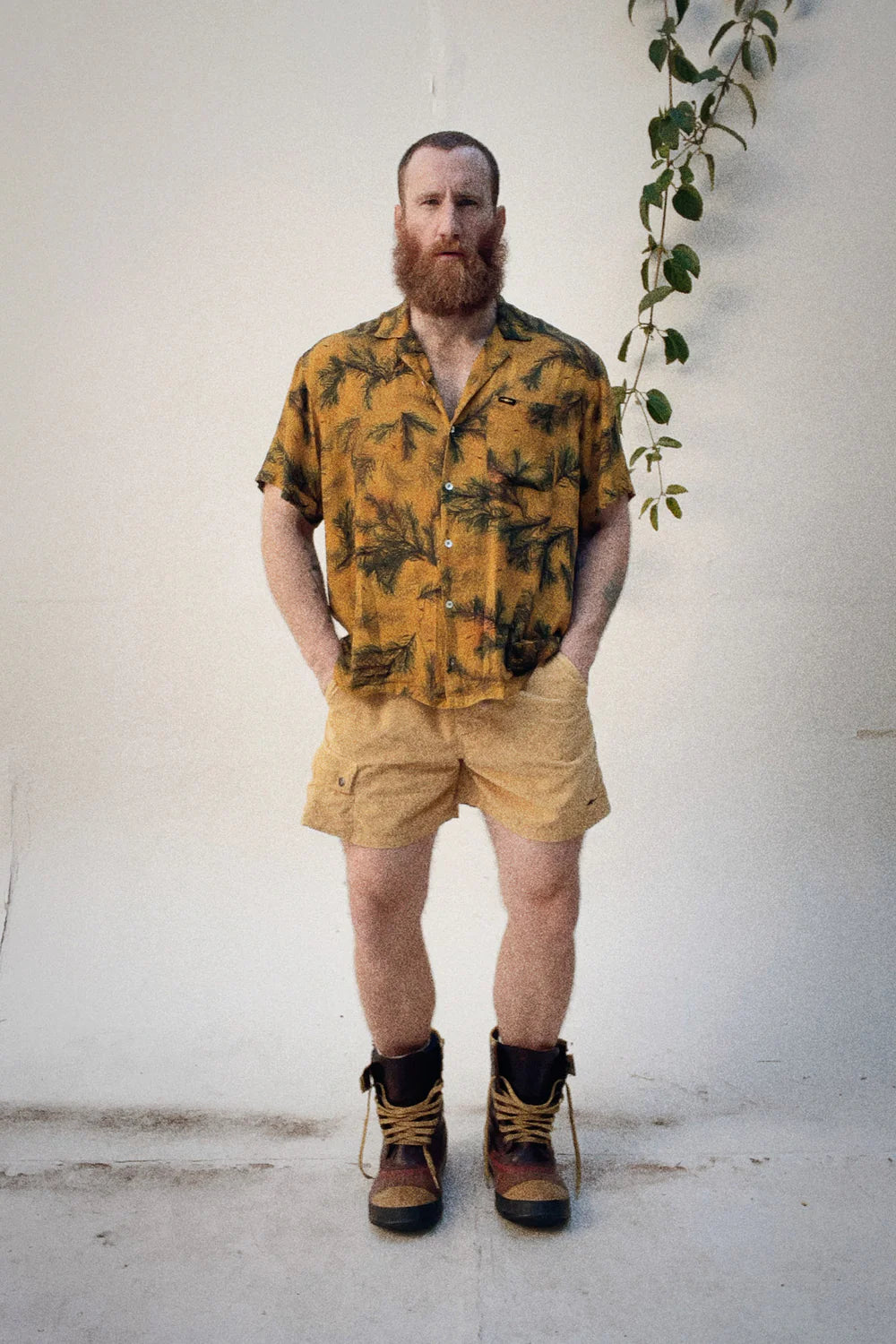 PHIPPS OVERSIZED BOWLING SHIRT GOLDEN PINES