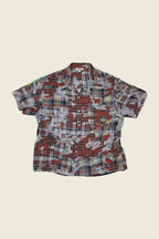 PHIPPS OVERSIZED BOWLING SHIRT PLAID CAMO