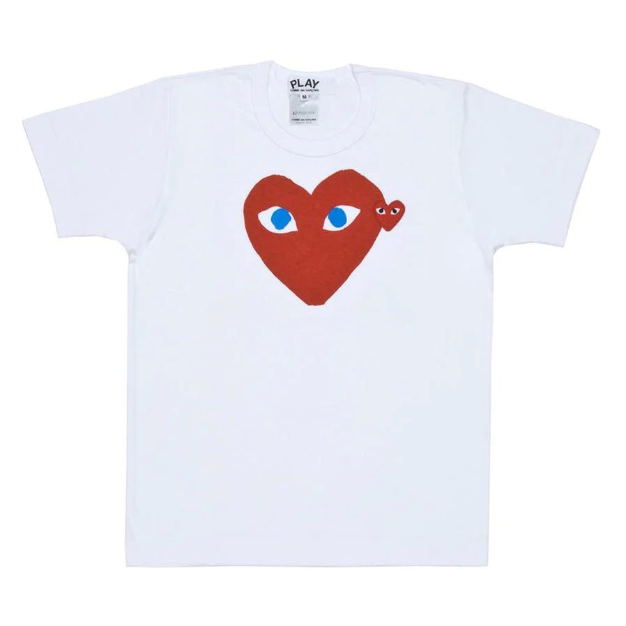 COMME des GARÇONS Play T-shirt Red Heart w. Blue Eyes