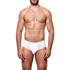 Carbon Mesh Tagless Hip Brief Optic White