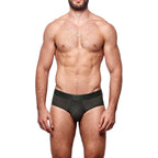 Carbon Mesh Tagless Hip Brief Olive Green