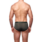 Carbon Mesh Tagless Hip Brief Olive Green