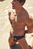 Palm Springs Swim Brief Brown Tie Up
