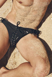 Palm Springs Swim Brief Black Tie Up
