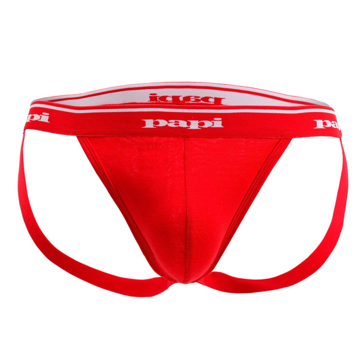 Papi 3-Pack Rib Jockstrap - Black-Red-Turquoise