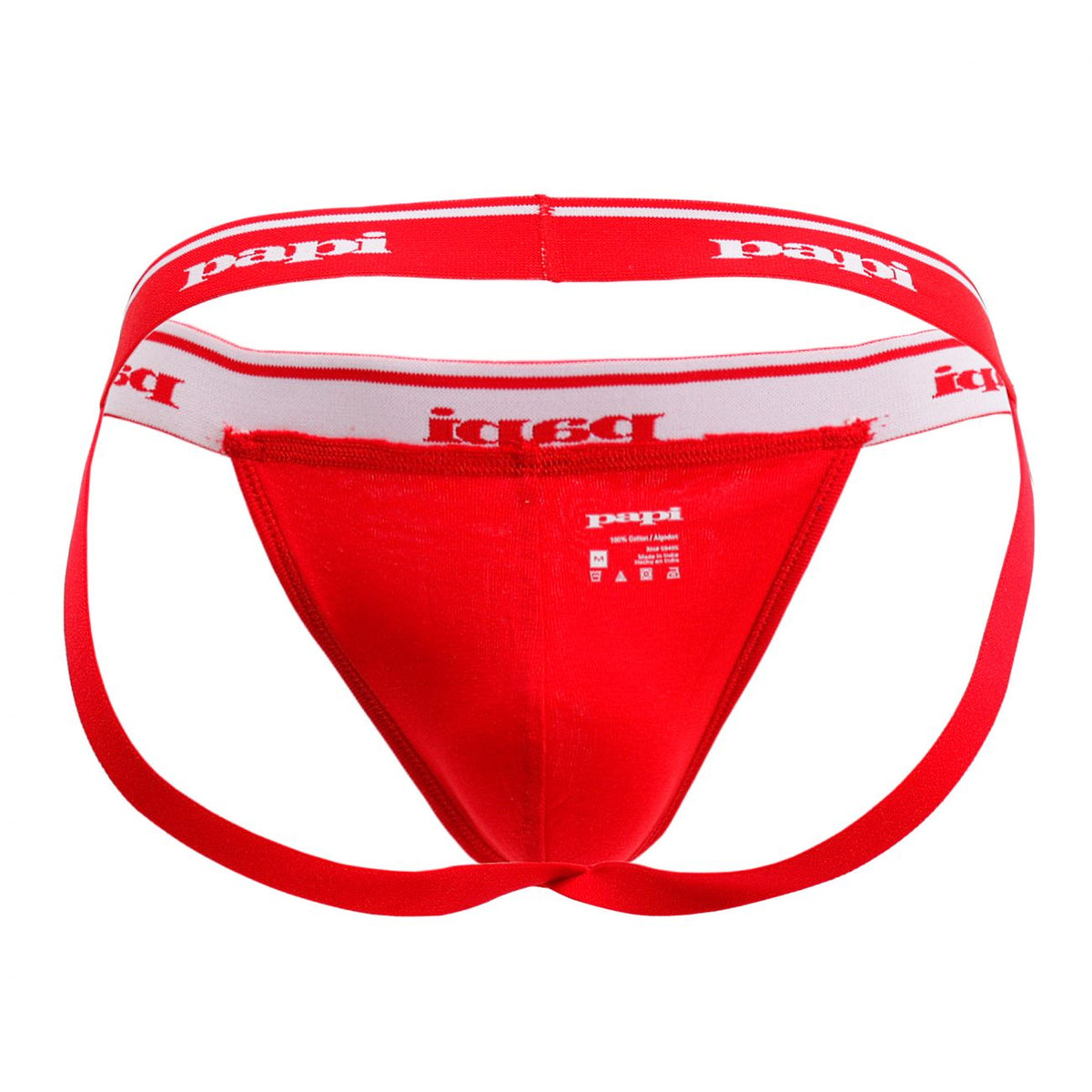 Papi 3-Pack Rib Jockstrap - Black-Red-Turquoise