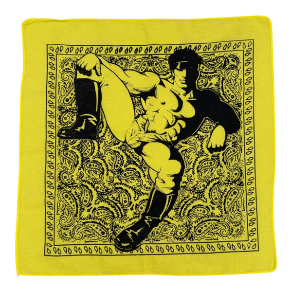Etienne Leather Man Bandana - Yellow