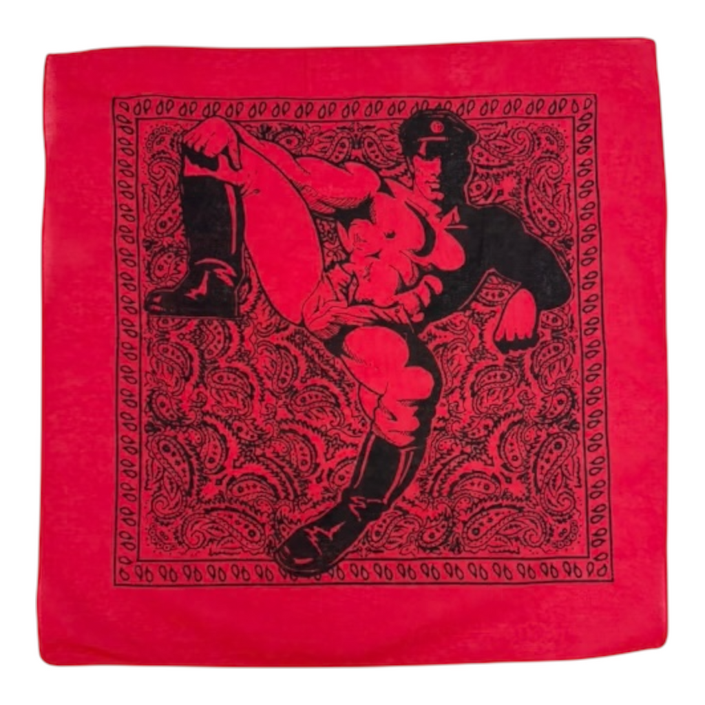 Etienne Leather Man Bandana - Red