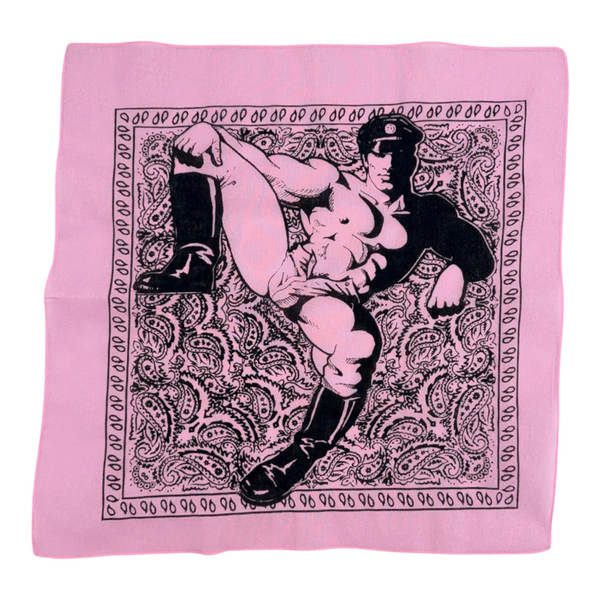 Etienne Leather Man Bandana - Pink