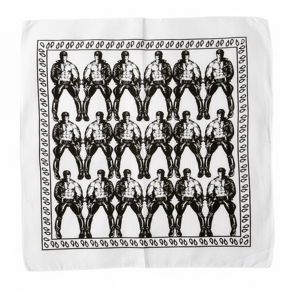 Etienne Leather Man Clone Bandana - White
