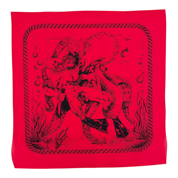 Etienne Diver & Squid Bandana - Red