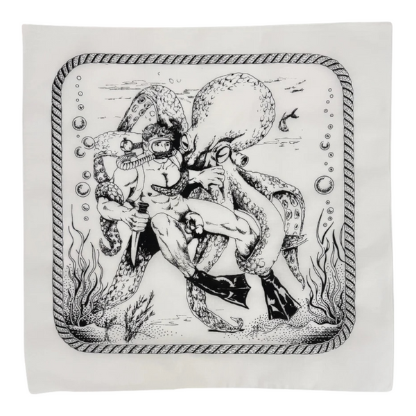 Etienne Diver & Squid Bandana - White