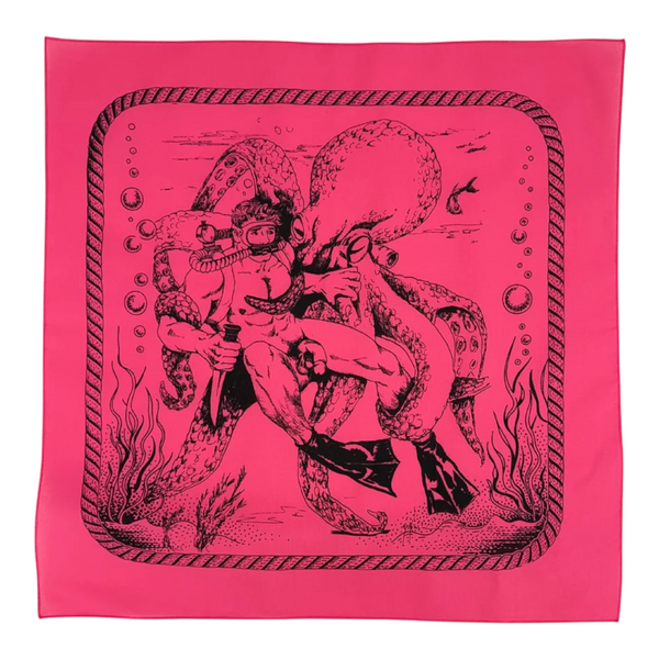 Etienne Diver & Squid Bandana - Dark Pink