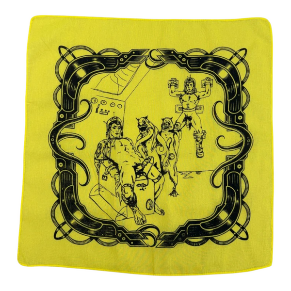 Etienne Science-Fiction Leather Bandana - Yellow