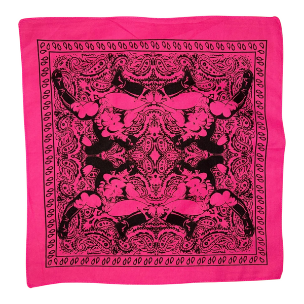 Etienne Leather Man Quad Bandana - Dark Pink
