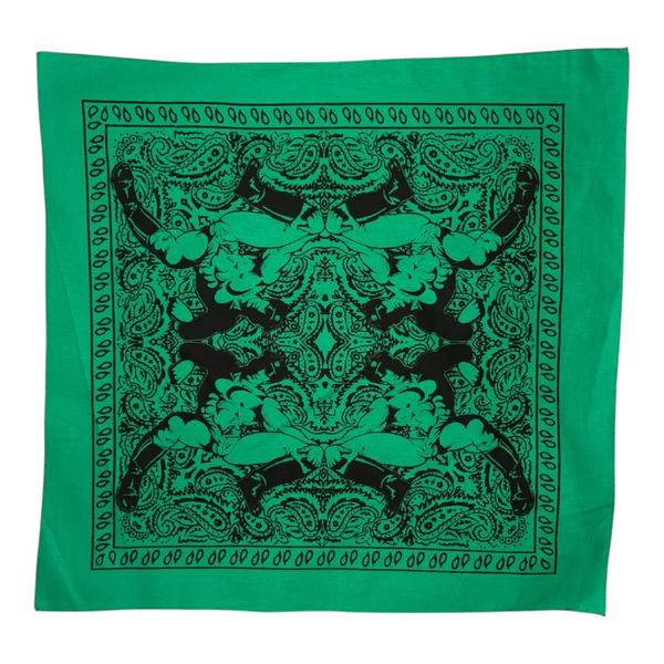 Etienne Leather Man Quad Bandana - Green