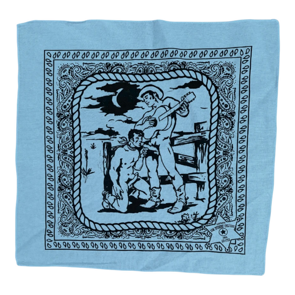 Etienne Cowboy Fantasy Bandana - Light Blue