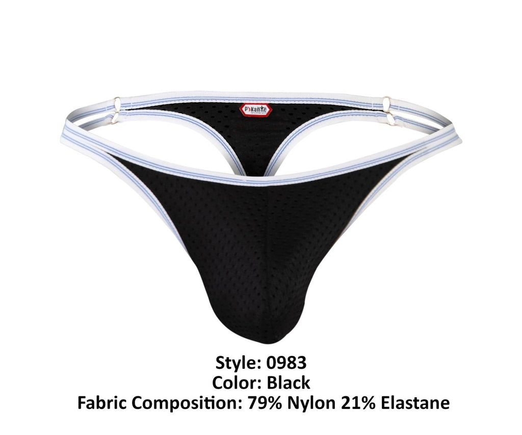 Pikante Novo Thongs - Black