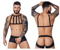Pikante Hard Harness Jockstrap - Black