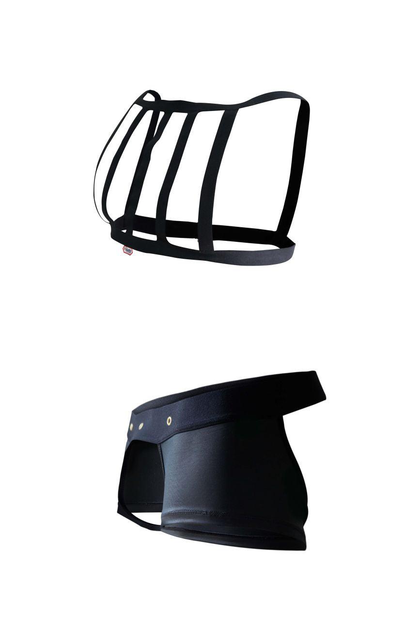Pikante Hard Harness Jockstrap - Black