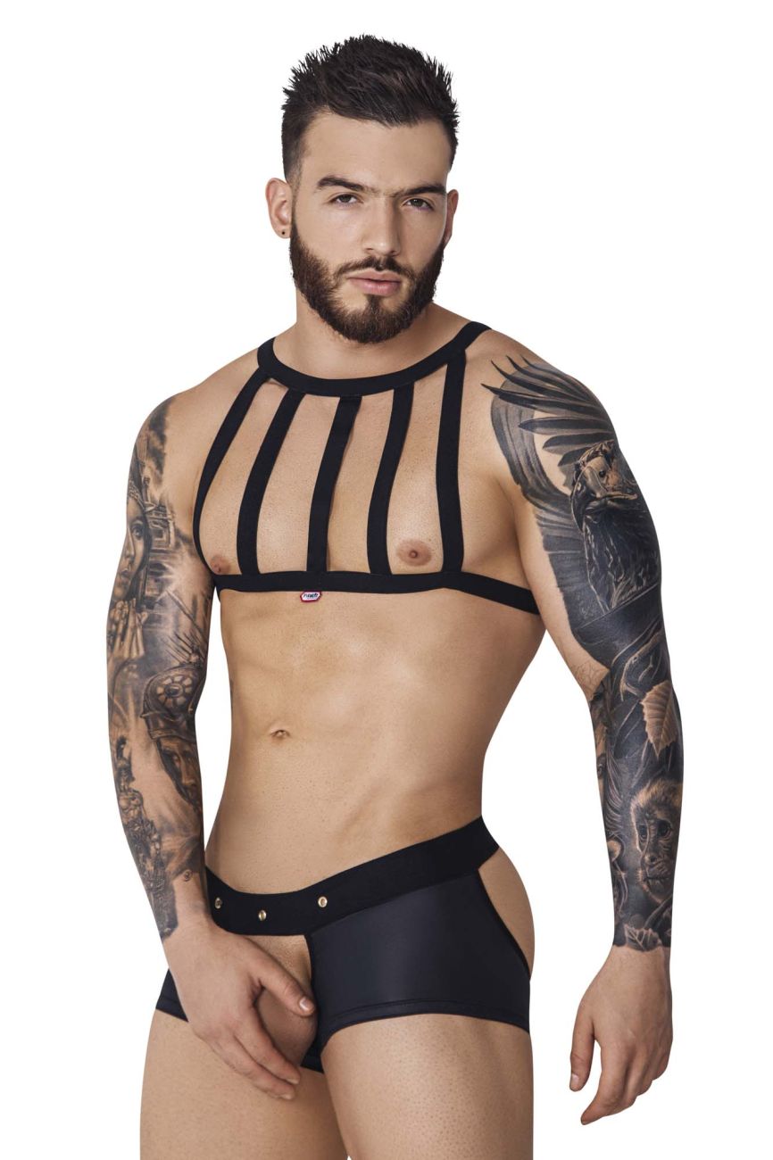 Pikante Hard Harness Jockstrap - Black