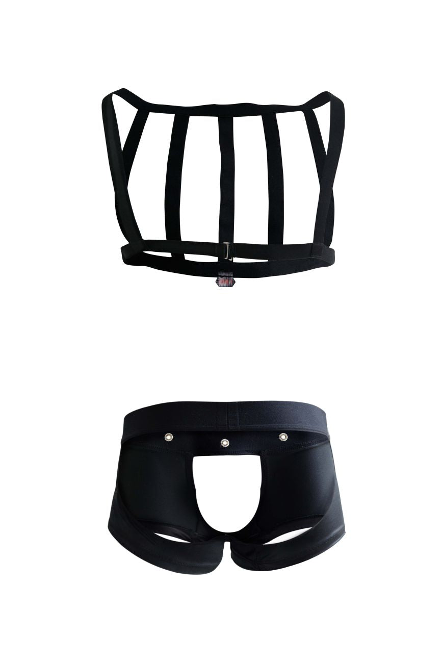 Pikante Hard Harness Jockstrap - Black