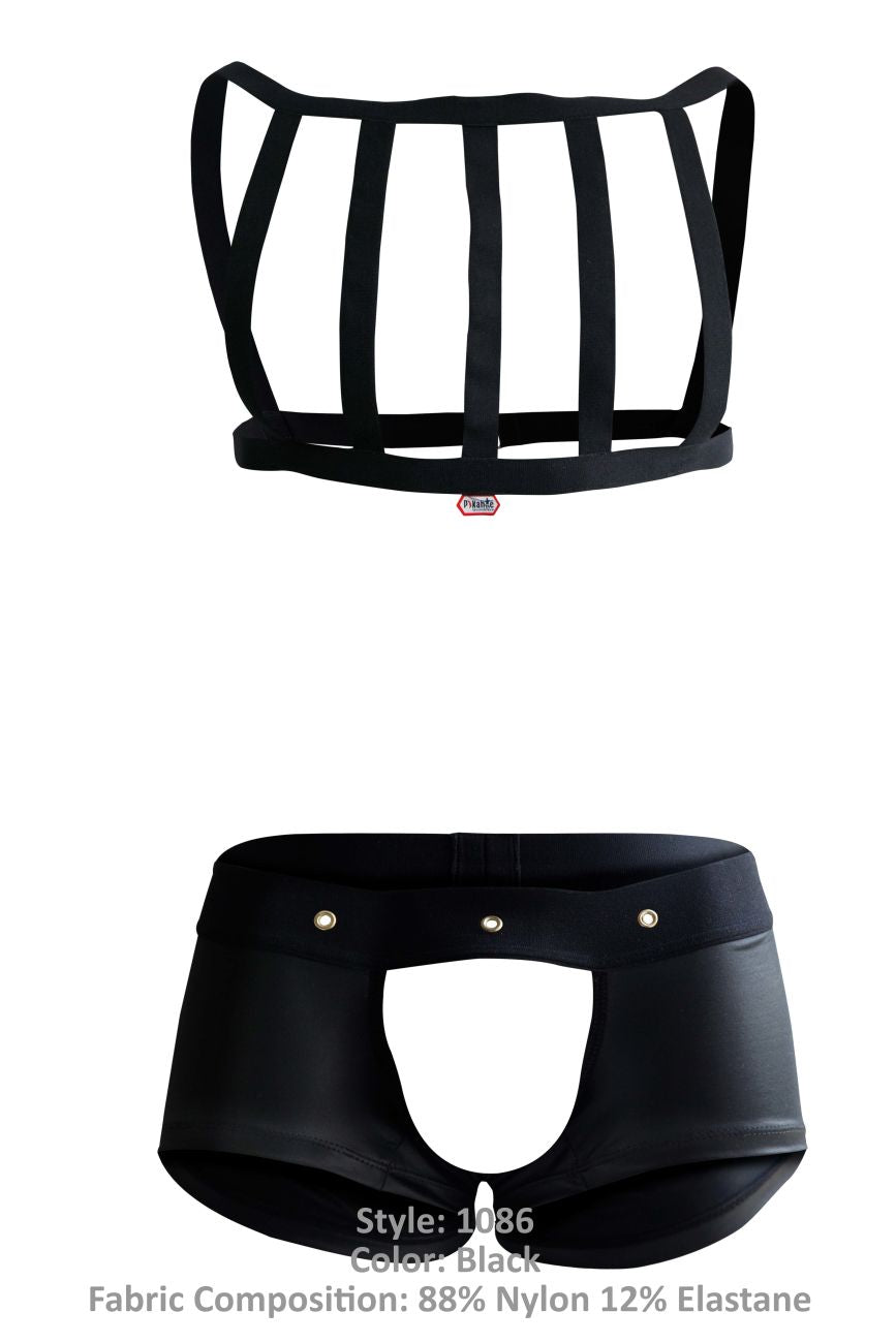 Pikante Hard Harness Jockstrap - Black