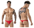 Pikante Luxury Thongs - Red Mesh